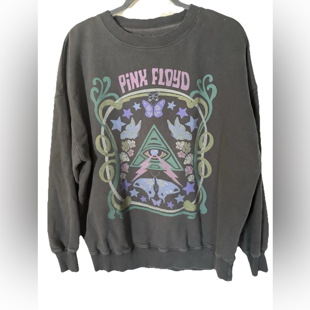 American Eagle Pink Floyd Black Graphic Sweatshirt small